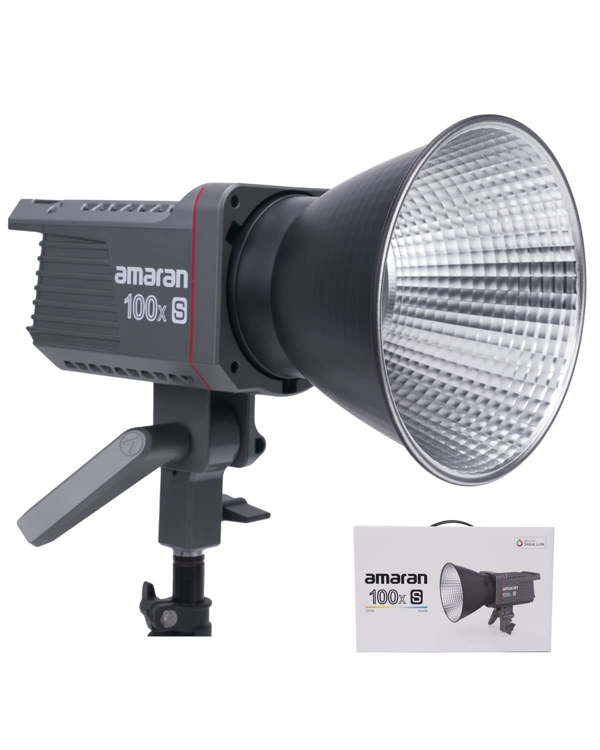 amaran 100x S Bi-Color LED Video Light, 100W Output, Bluetooth App Control, 9 Built-in Lighting Effects, DC/AC Power Supply, Ultra Silent Fan