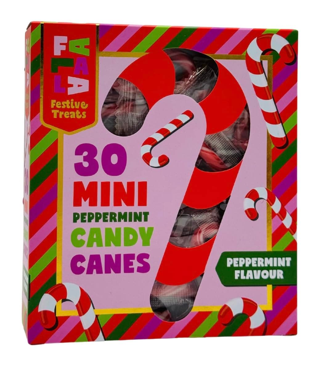 Mini Candy Canes - 30 Individually Wrapped Peppermint Candy Canes - Christmas Eve Box Fillers For Kids - Stocking Fillers Women Teenage Boys Men