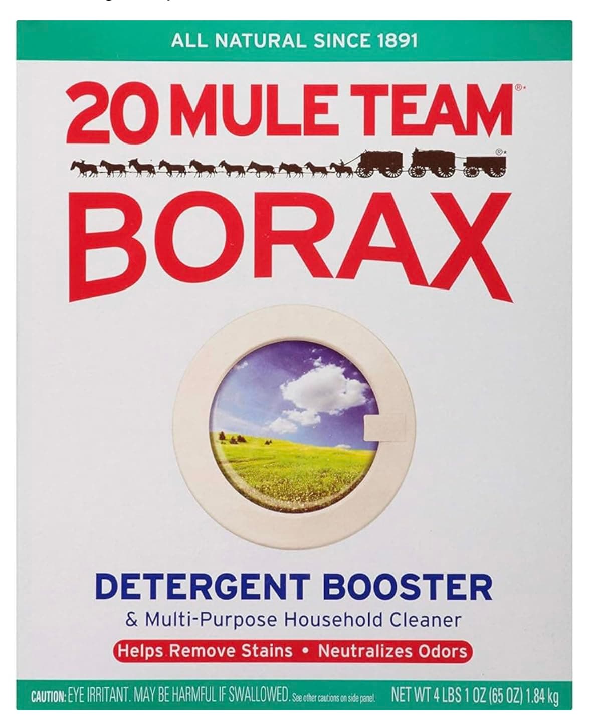 Borax 20 Mule Team Detergent Booster, 65 Oz. (4LB)