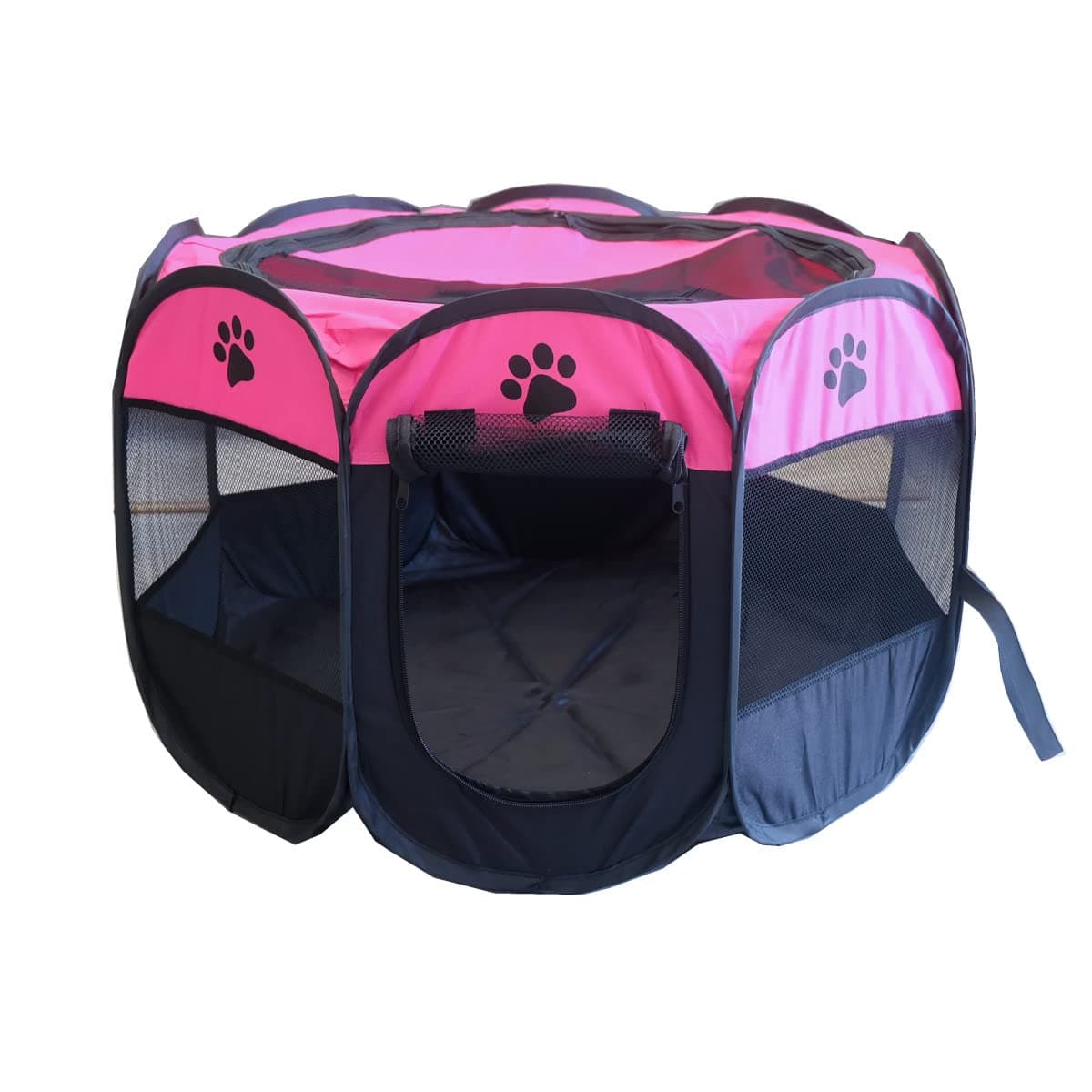 Pet Playpen Dog Tent Cat Kennel Puppy Foldable Bed House for Small Animal Rabbit Medium Kitten Indoor Outdoor Travel Camping Exercise… (Small, Rose)