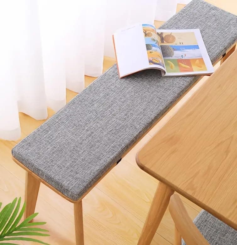moksh art Bench Foam Cushion Custom Bench Cushions,Non-Slip Bench Pads, Thickened Foam Furniture Seat Cushion, Window Cushion,Sofa Cushion,Outdoor Garden, Grey