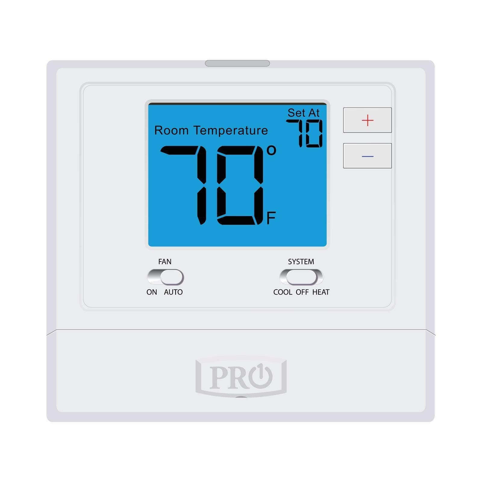 PRO1 T701 24 V, 4 INCH Display, 90% Non-CONDENSING Humidity, Blue Backlight, Non-PROGRAMMABLE, Thermostat