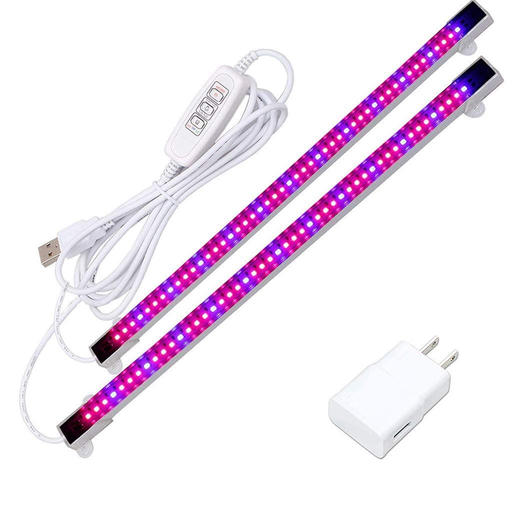 Grow Light Bar for Indoor Plants, Auto ON & Off, Stick to Anywhere, Grow Lamp USB Plug-in Powered Led Plant Light, B