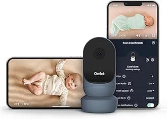 Owlet CAM 2 Smart Baby Monitor Camera, Transmits HD Video and Safe Audio with Night Vision, 4X Zoom, Wide Angle View and Sound, Motion and Scream Notifications, Blue Time