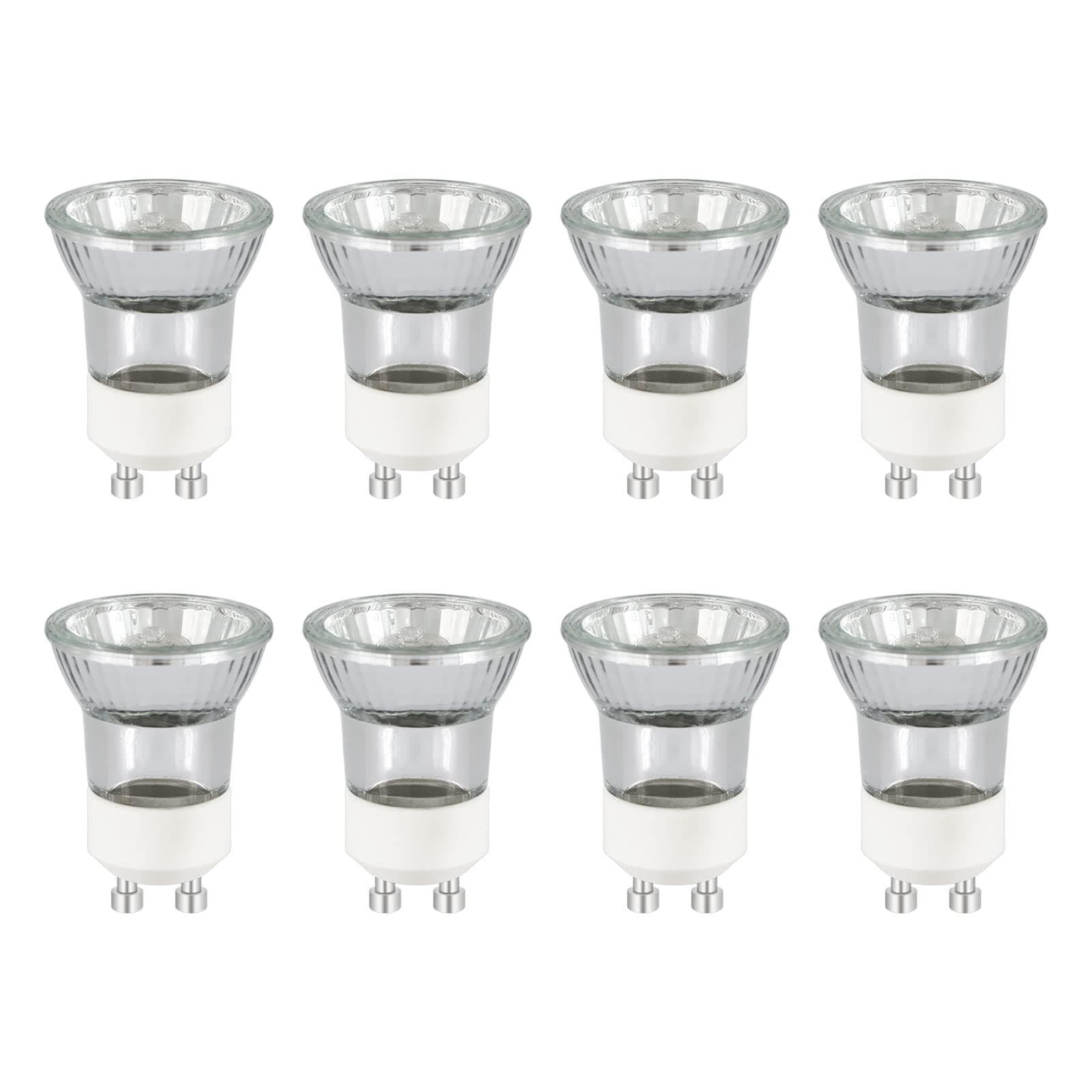 Caldarax 8 Pack Mini GU10 35W Halogen Spotlight Bulb Dimmable, Warm White 2800K, MR11 Halogen Reflector Lamps 220-240V, 360LM, Beam Angle 45° Spot, for Track Lighting, Recessed Lighting