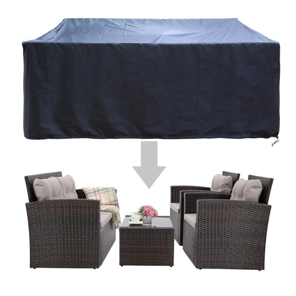 Patio Furniture Set Covers Outdoor Conversation Set Covers Sectional Garden Sofa Covers Chair Loveseat Covers Waterproof Dust Protective
