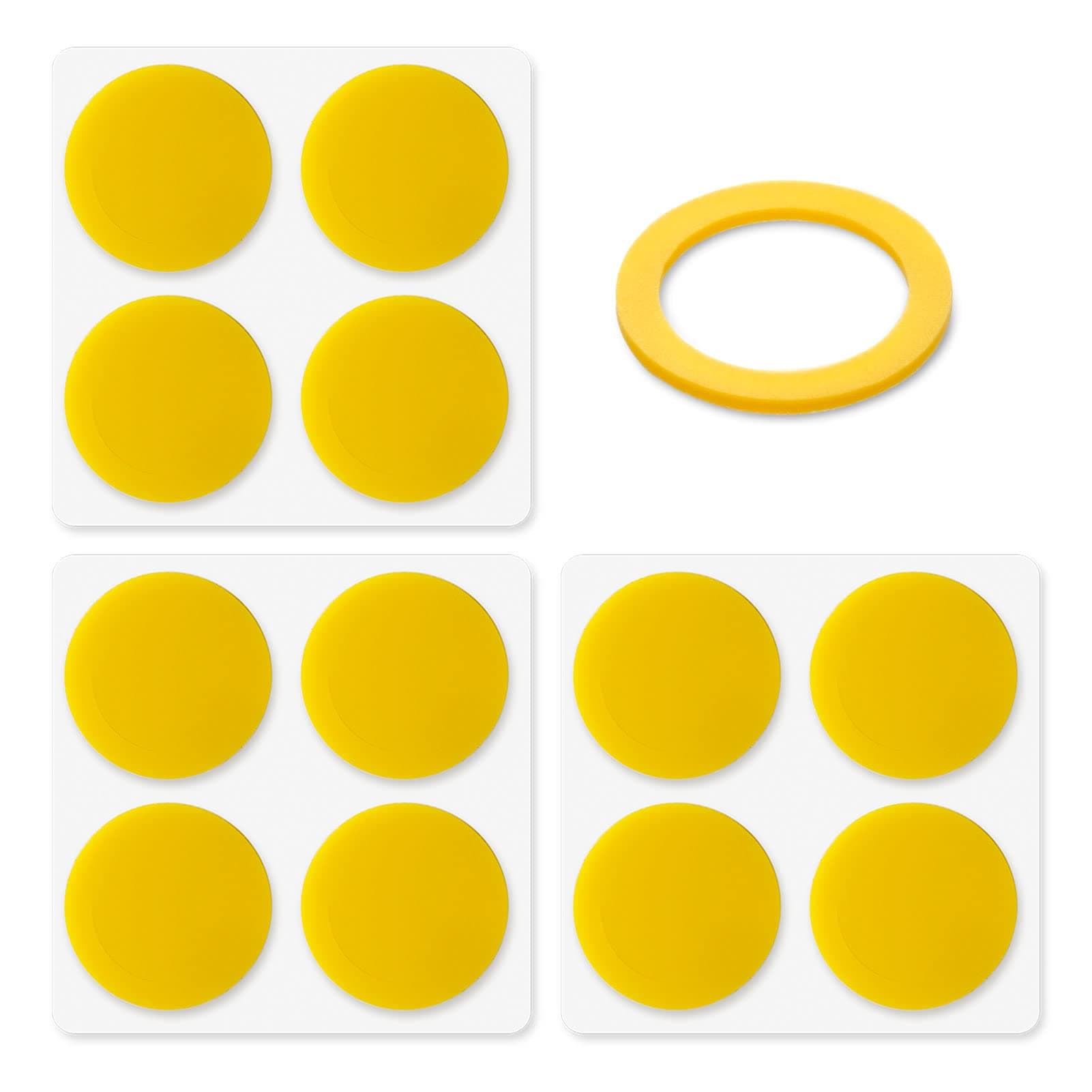 MAGICYOYO Yo-Yo Silicone Response Pads (Yellow, Set of 12)