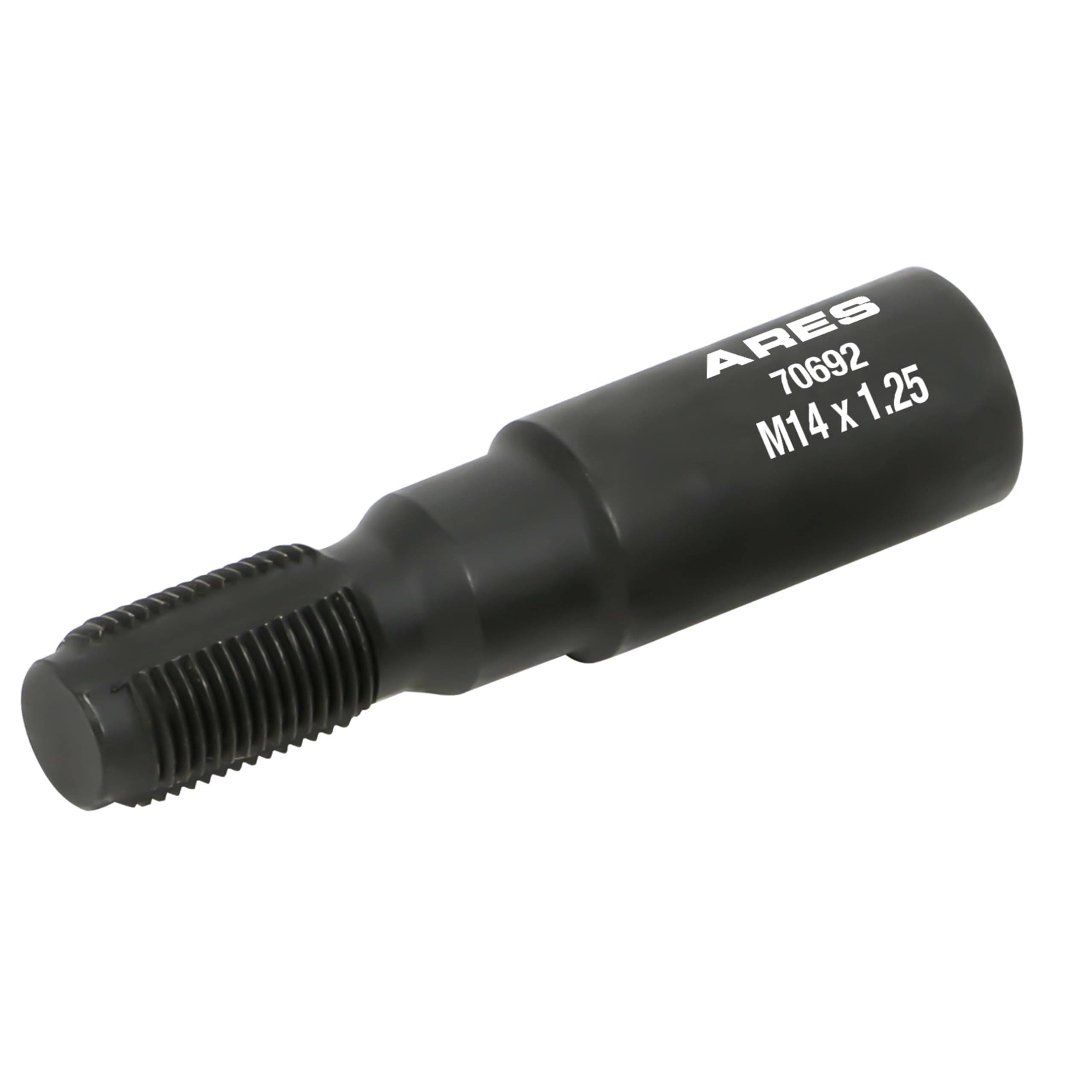 ARES 70692 – M14 x 1.25 Limited Access Spark Plug Thread Chaser Tool – Low Profile Design for Confined Areas – 5/8-Inch Hex Head with 3/8-Inch Square Drive Design for Superior Versatility