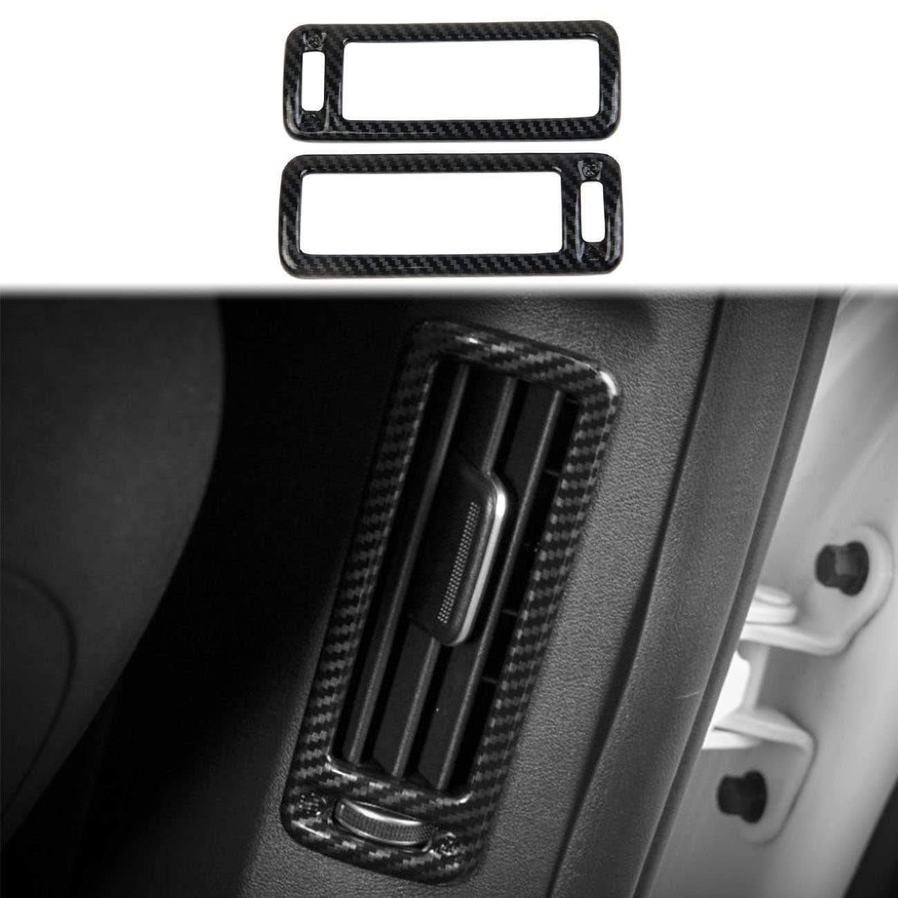 Carbon Fiber Rear Seat Air Vent AC Outlet Cover Trim for KIA EV6 2022+