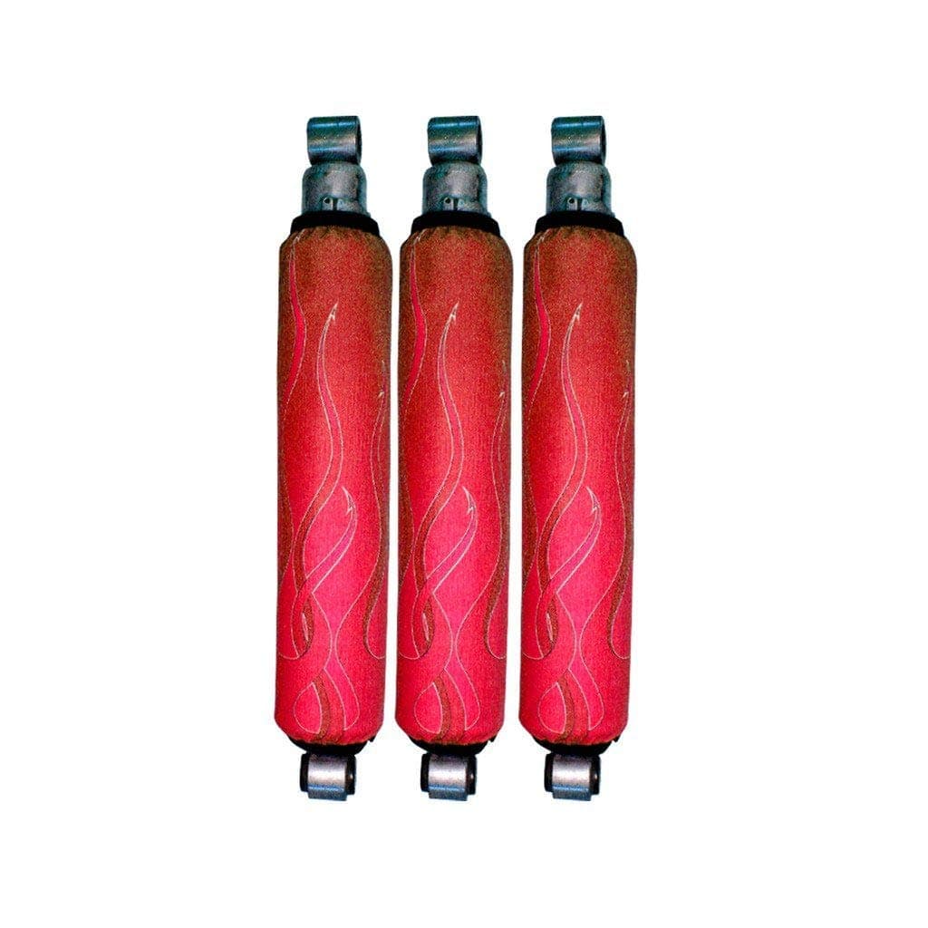 Moto Gear Graphics Shock Cover Compatible With Yamaha Raptor 660 700 Red Ghost Flame Shock Covers #MGGSL04357