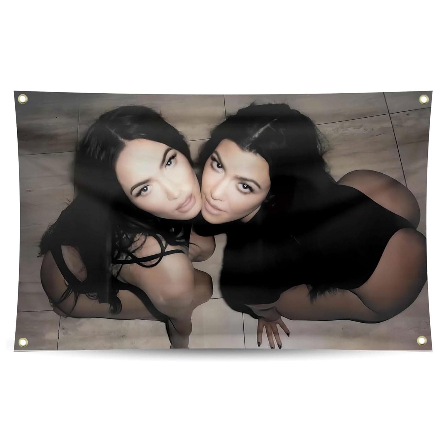 TIGERBABY Mega*n Fox And K*ourtney Karda-shian Flag Tapestry,3×5Ft Flag With 4 Brass Grommets,For College Dorm Room Decor,Outdoor Parties, Gift,Living Room,flag for room Decoration