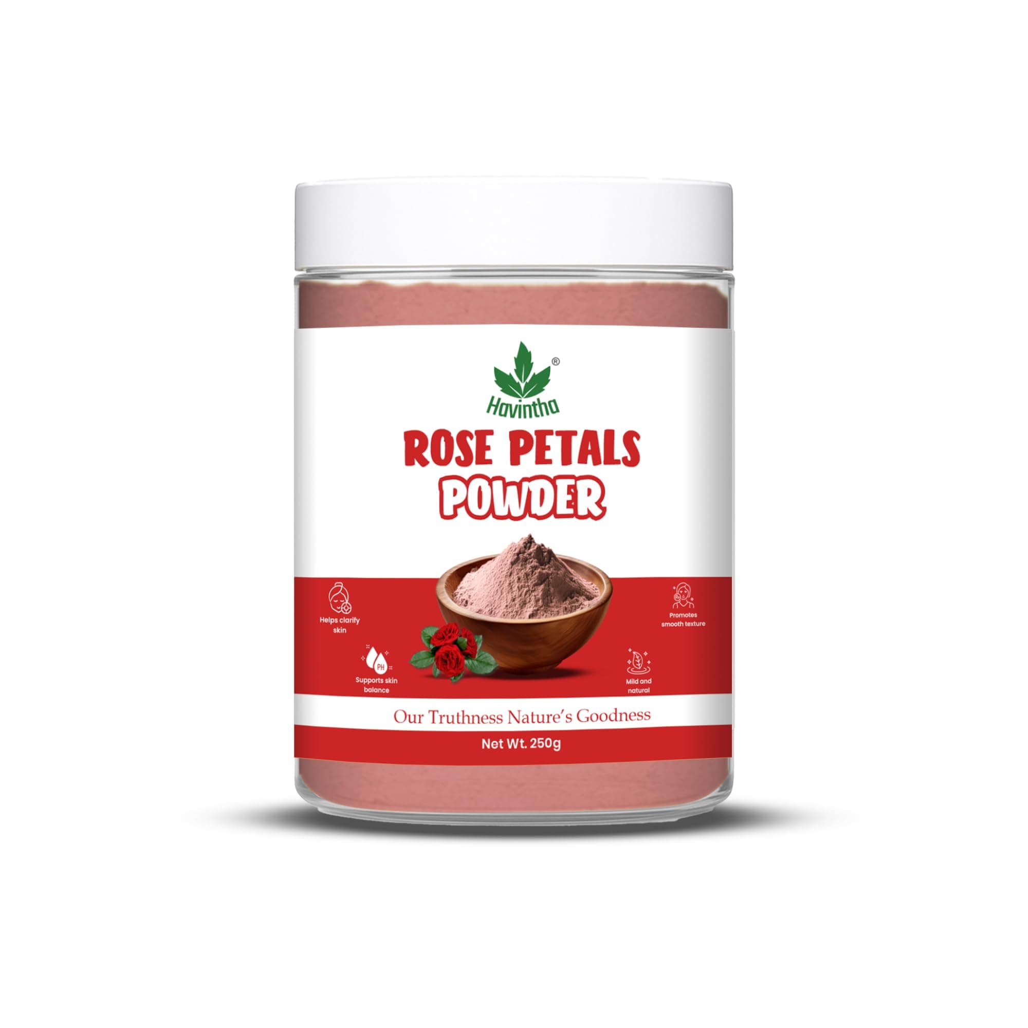 Rose Petals Powder For Natural Face Packs & Facial Mask Formulations - 250 Grams