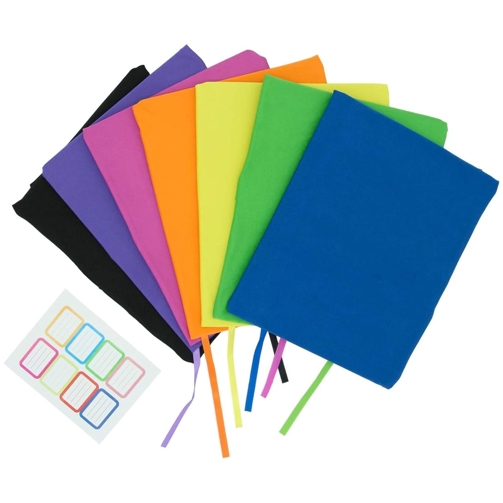 - KICNIC Jumbo Book Covers 7 Pack, Stretchable Book Sox 9 * 11 Inch Suitable for Most Hardcover Books, Up to 10 Inch x 12.5 Inch Protective Textbook Covers with Label Sticker