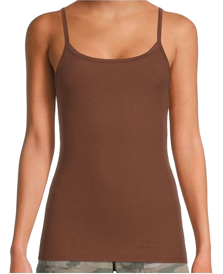 Junior's Hot Chocolate Rib Cami, Hot Chocolate, M