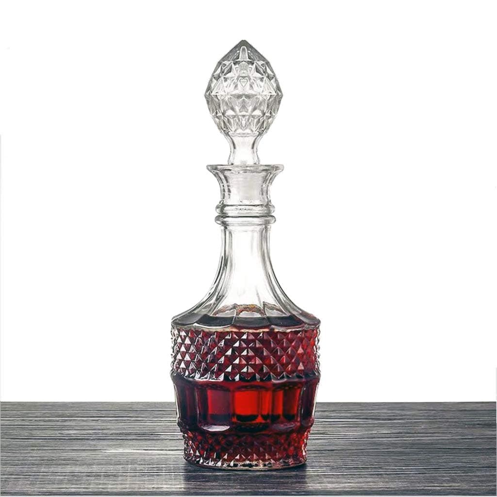 Whiskey Decanter, Glass Decanter Bottle, Alcohol Spirits Decanter for Whiskey, Brandy, Vodka, Capacity 800ml