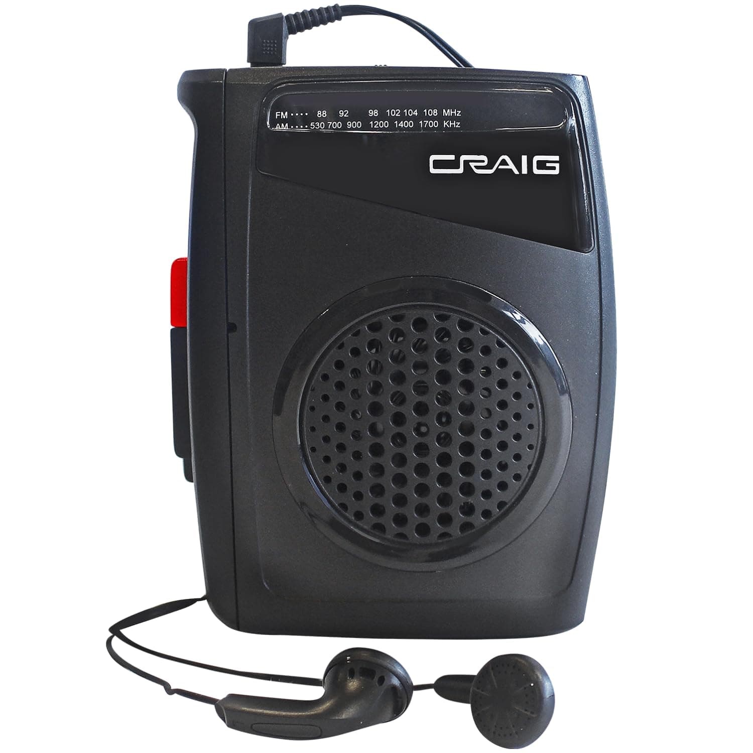 Stereo Cassette Player/Recorder with Earphones: Portable AM/FM Radio & One-Touch Recording System