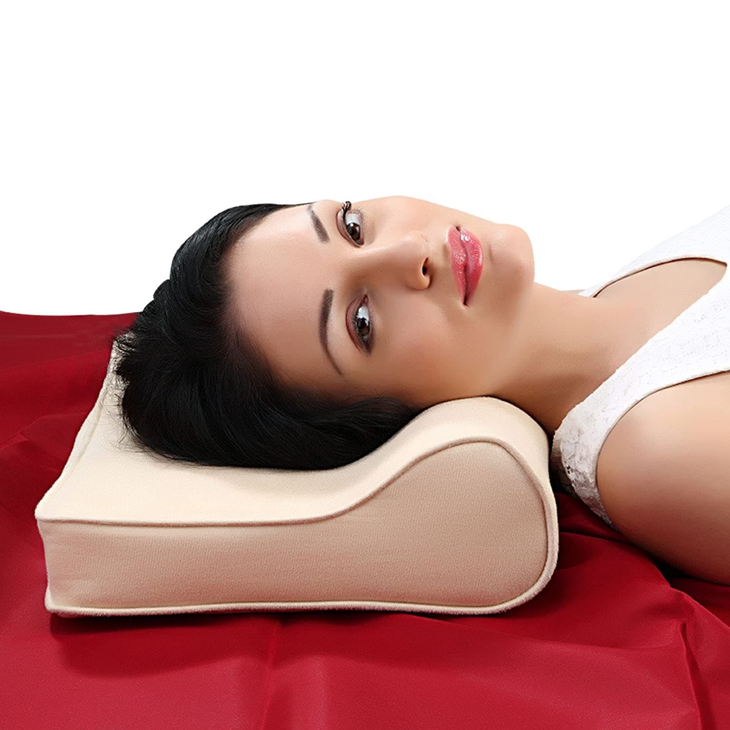 ADVITTMJ Pain Relief and Cervical Traction Device for Spine Alignment, Neck Stretcher Chiropractic Pillow for Neck Pain Relief