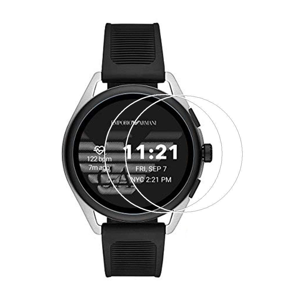 Screen Protector for Emporio Armani Smartwatch 3 ART5021/ART5020/ART5023/ART5025/ART5022/ART5024,Tempered Glass Film Anti-Scratch High Definition (2 Pack)