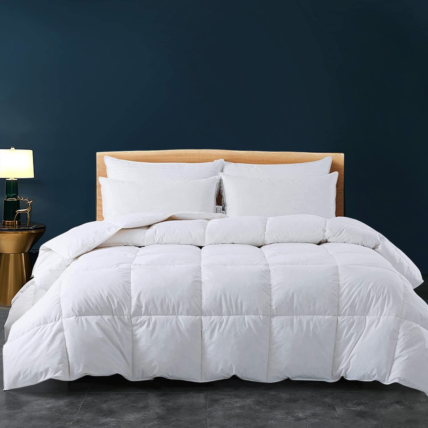 Cozynight Down Alternative Comforter-All Season Queen Comforters Duvet Insert with Corner Tabs-Lightweight Breathable Reversible White Comforter 90x90 inches