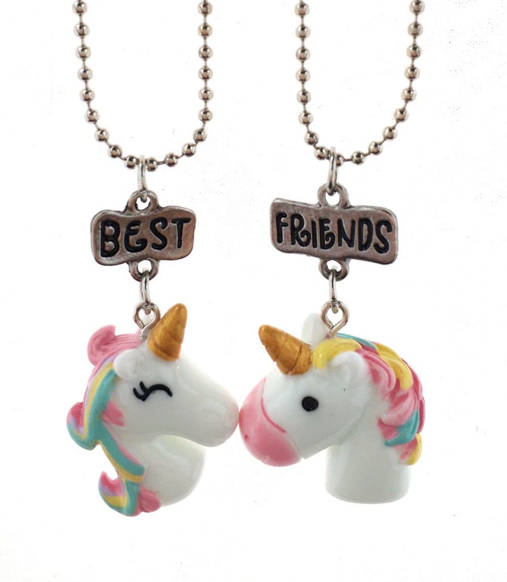 OAONNEA Best Friends Forever Unicorn Necklace Set
