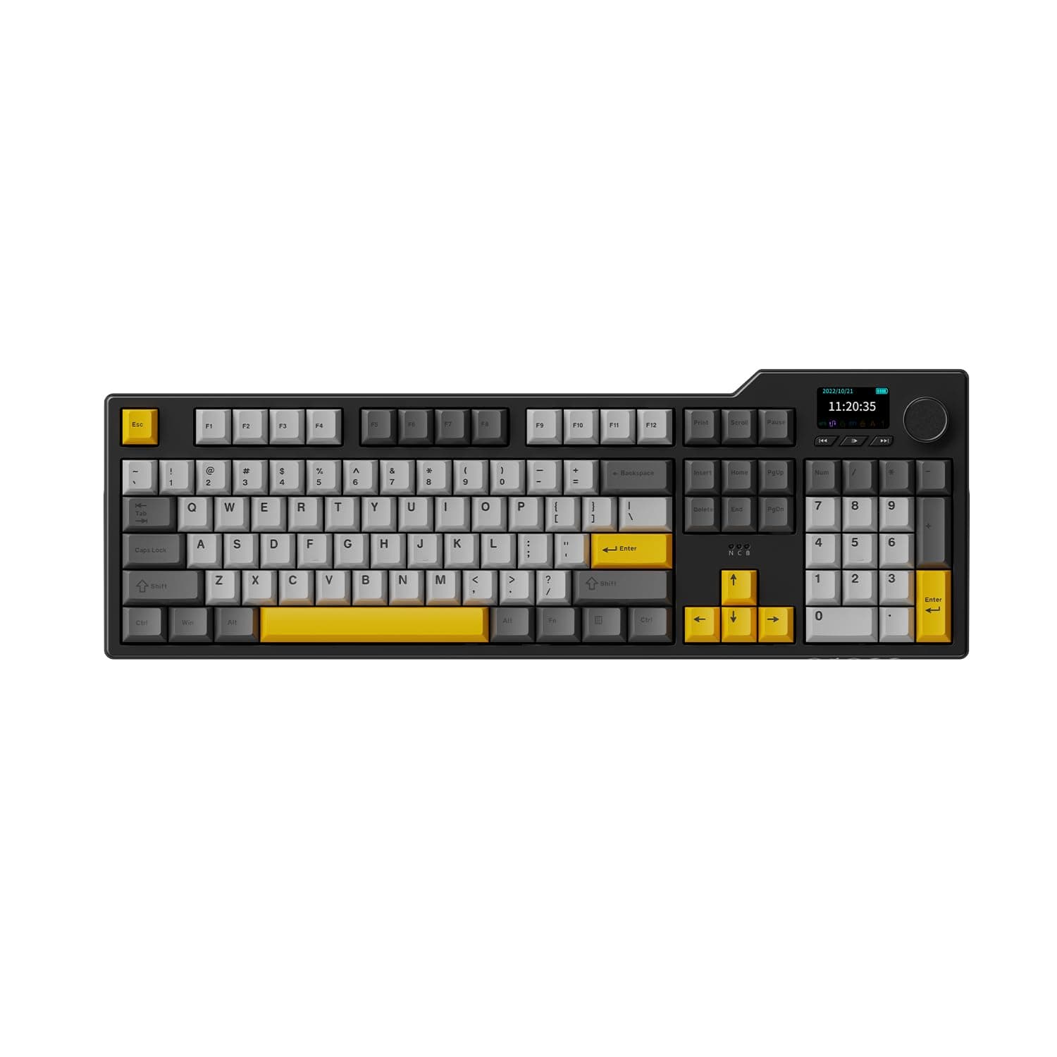 ×AJAZZ AK35I V3 Full Size Hot Swap Mechanical Keyboard with Display and Knob 2.4G/BT/USB-C Board FR4 Keyboard 8000mAh Plate South-facing Battery RGB Keyboard