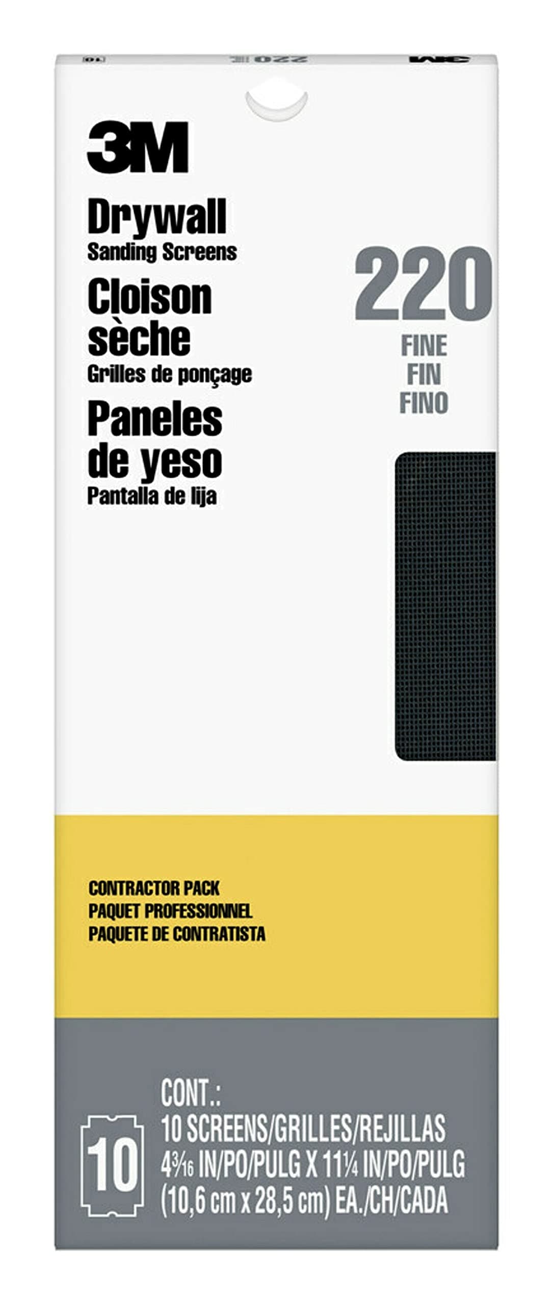 3M 99436 Drywall Sanding Screens Pro-Pak, 220-Grit, M