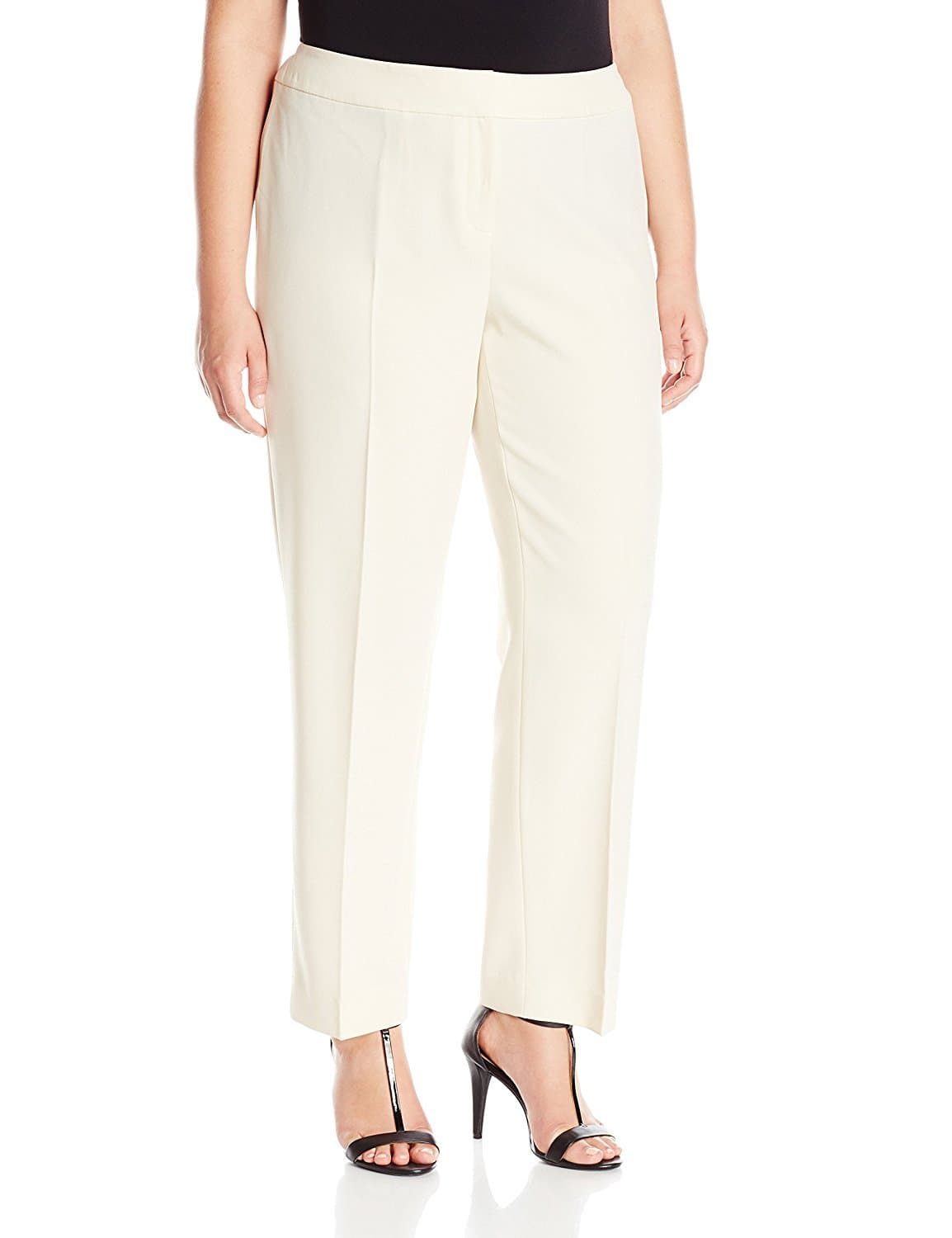 Kasper Women's Plus Size Stretch Crepe Kristy Slim Pant