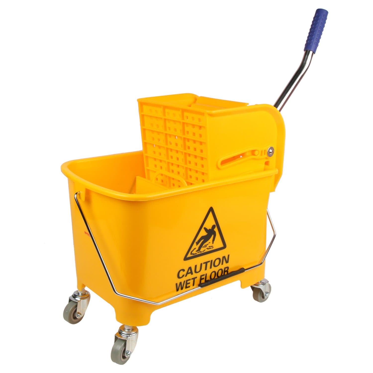 20160012 K-118A Plastic Single Bucket Wringer Trolley (20 Liters)
