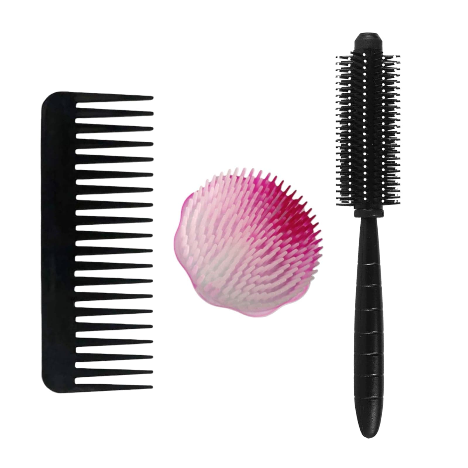 Roller Comb,Round Comb And Wide Tooth Comb for adults Men & women|adults hait styling Comb with standard look Combo Pack