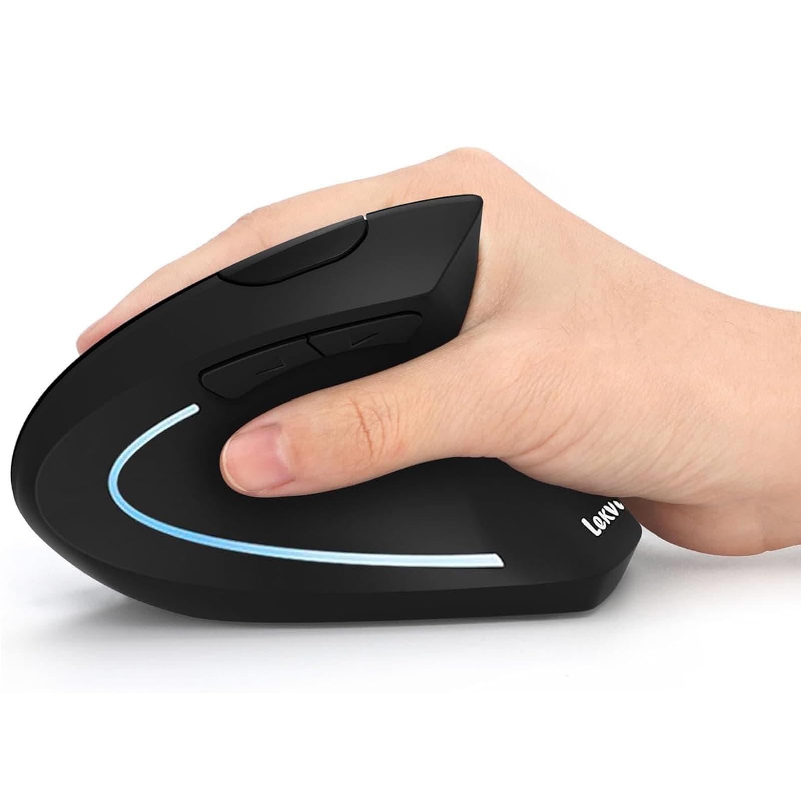 7Lucky Ergonomic Mouse, Vertical Wireless Mouse - 7Lucky Rechargeable 2.4GHz Optical Vertical Mice : 3 Adjustable DPI 800/1200/1600 Levels 6 Buttons, for Laptop, PC, Computer, Desktop, Notebook etc, B