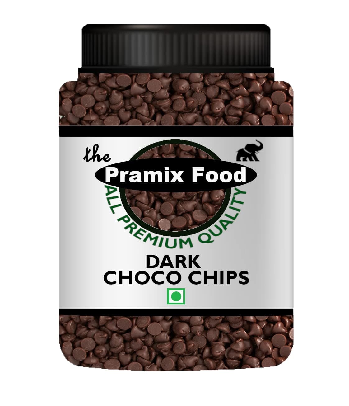Pramix Dark Chocolate Mini Choco-Chips Baking Ingredient, Topping And Decoration Candy For Ice Cream, Desserts And Baked Goods (1Kg)