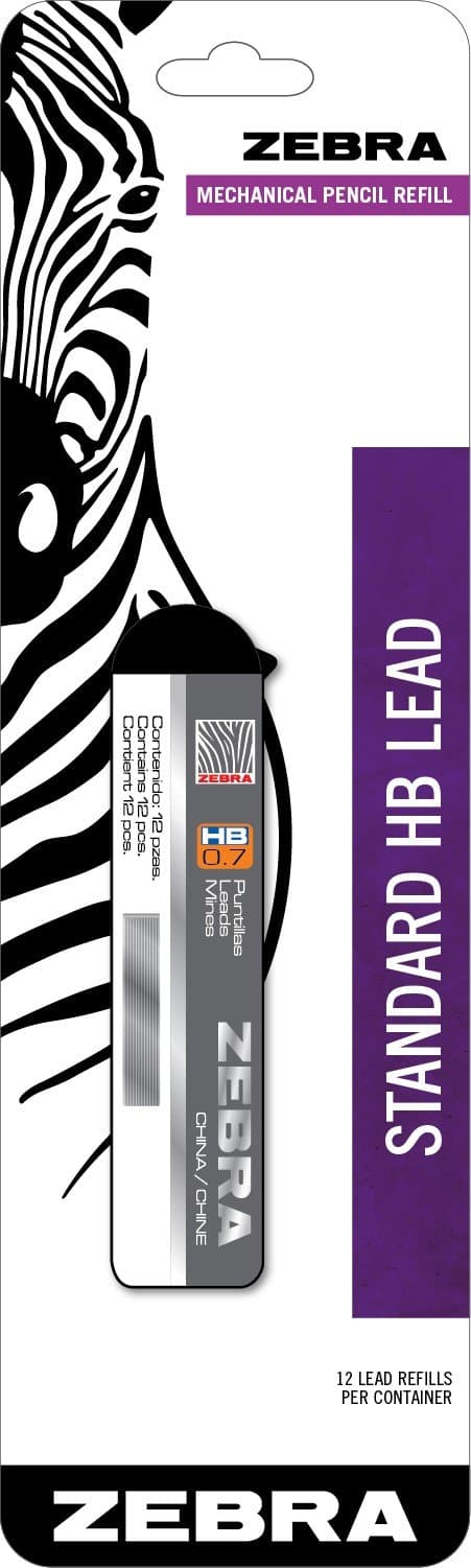Standard HB Lead Mechanical Pencil Refill, 0.7mm, 1 Pack