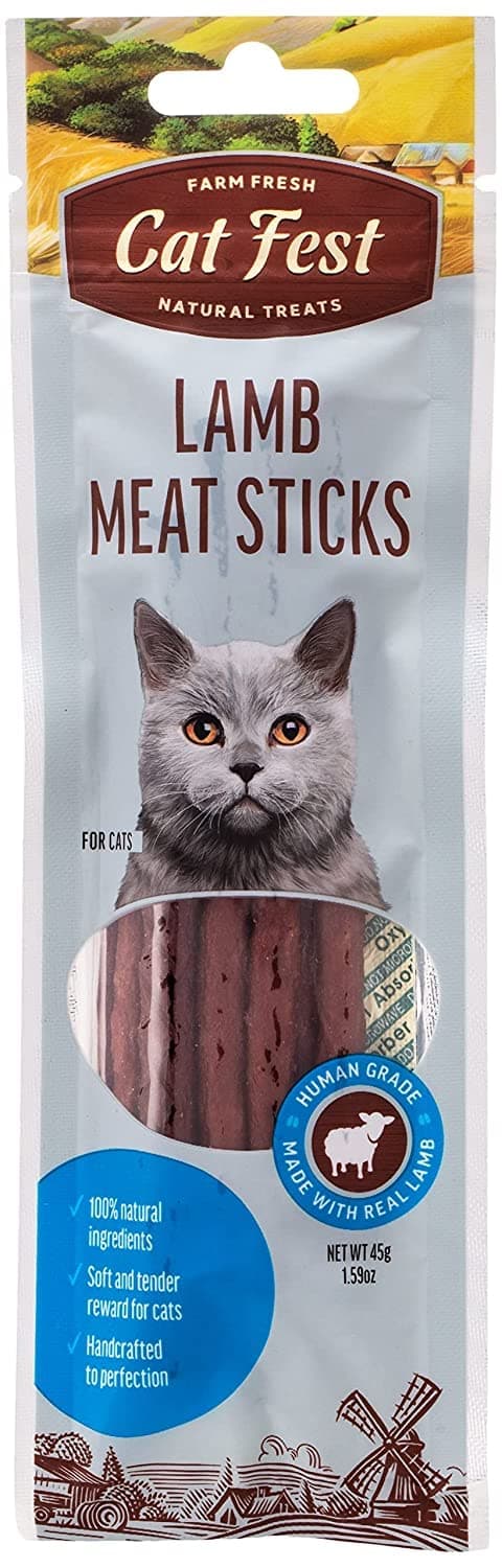 Cat Fest Farm Fresh Meat Sticks Lamb For 45G