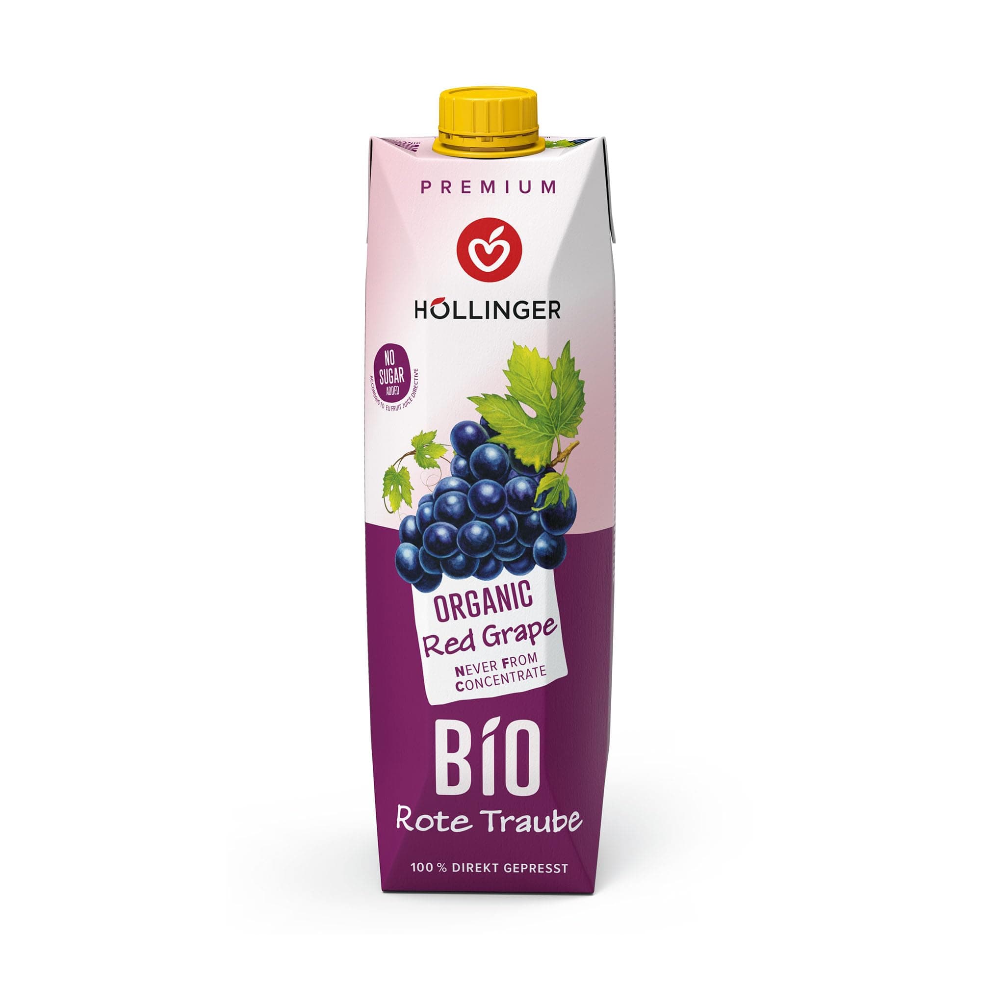 RED Grape Juice BIO 1 L - HOLLINGER