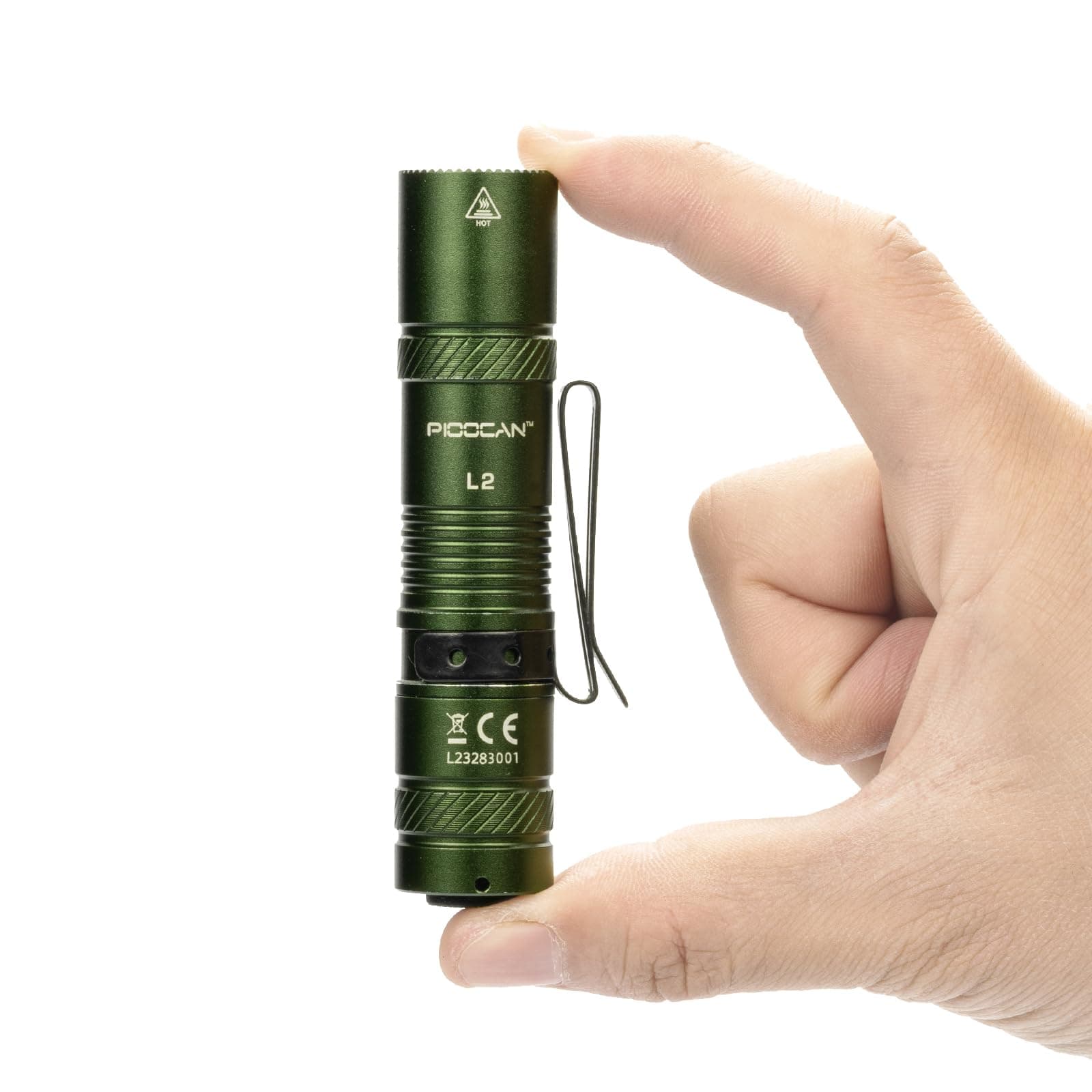 Rechargeable Flashlights 1200 Lumens EDC Flashlight, AA Pocket Flashlight High Lumens with Clip, Super Bright Small Flashlight, 4 Modes Flash Light for Camping, Outdoor, and Emergency (Green)
