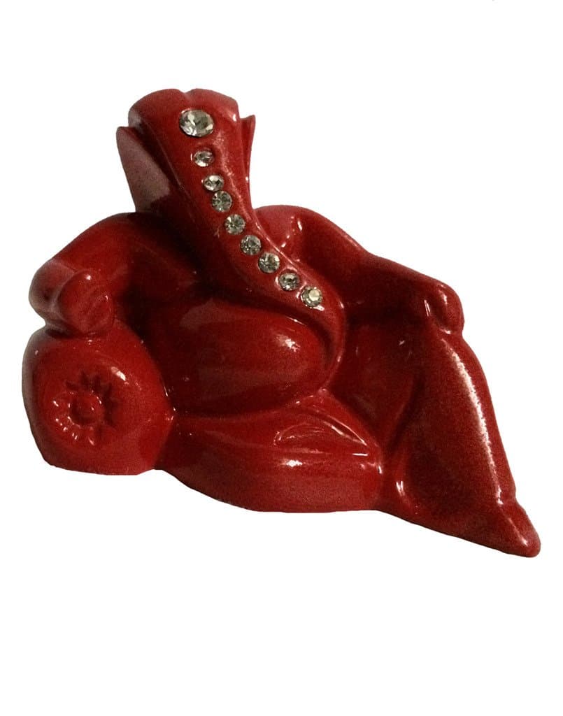 Dhanlaxmi Polyfiber Ganesha Idol Red