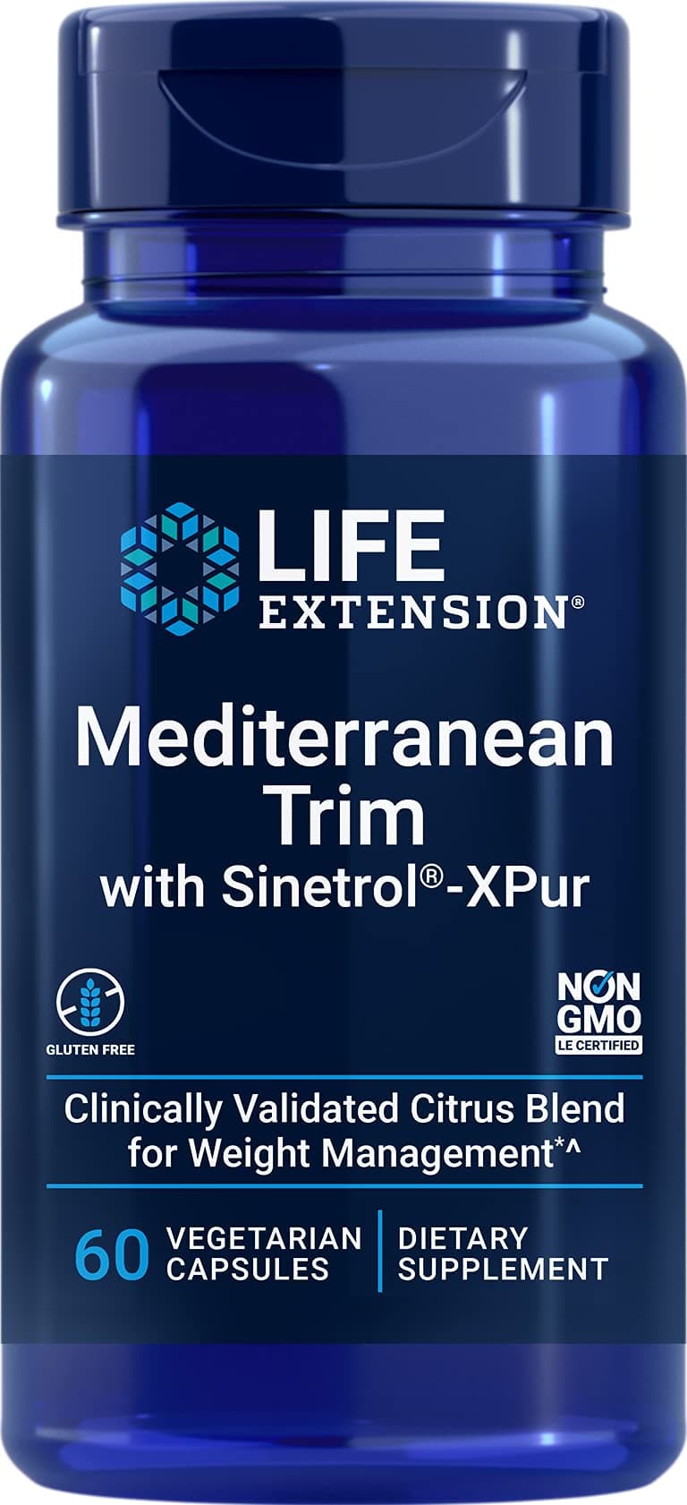 Life Extension Mediterranean Trim with Sinetrol-XPur Kick-Start Your Healthy Weight Management Program – Gluten-Free, Non-GMO, Vegetarian – 60 Vegetarian Capsules