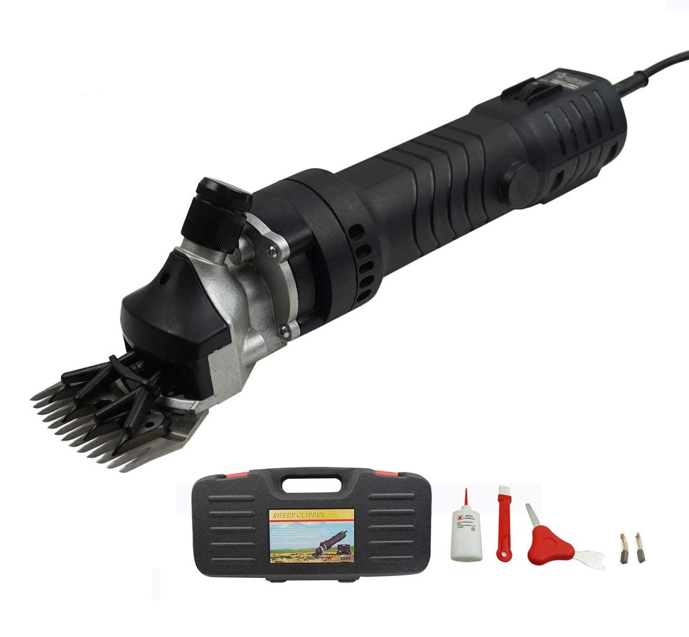 650W Electric Sheep Shears, Pro Alpaca Goats Llama Clipper, Pet Grooming Shearing Shaver Trimmer, Dog Haircut Machine, 6 Speed - for Sheep Dogs Animal Livestock with Thick Coats Fur Hair