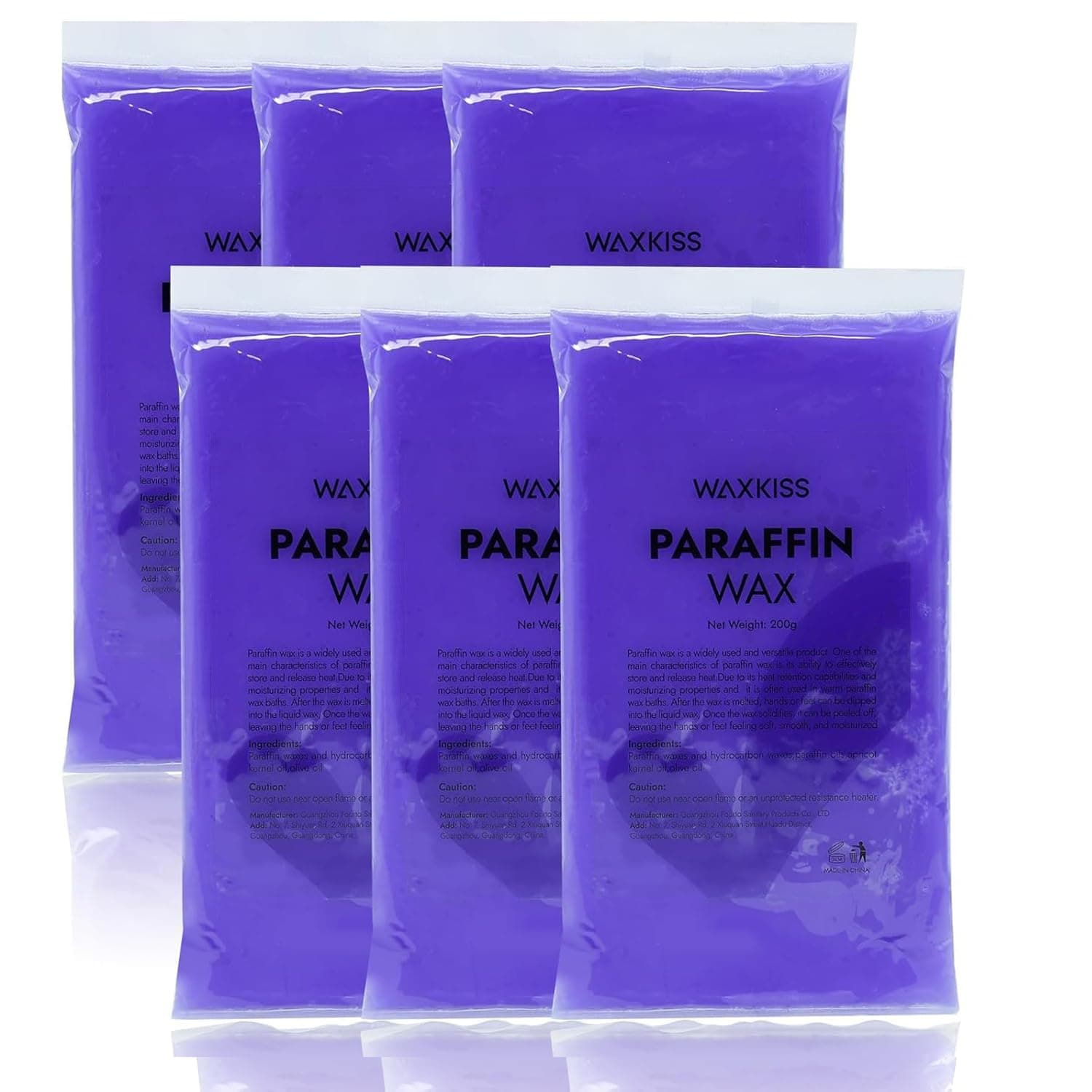 6 packs Paraffin Wax Refills of Lavender scent, Paraffin Wax for Hand and Feet, Moisturizing for Hands and Feet, 6 Count