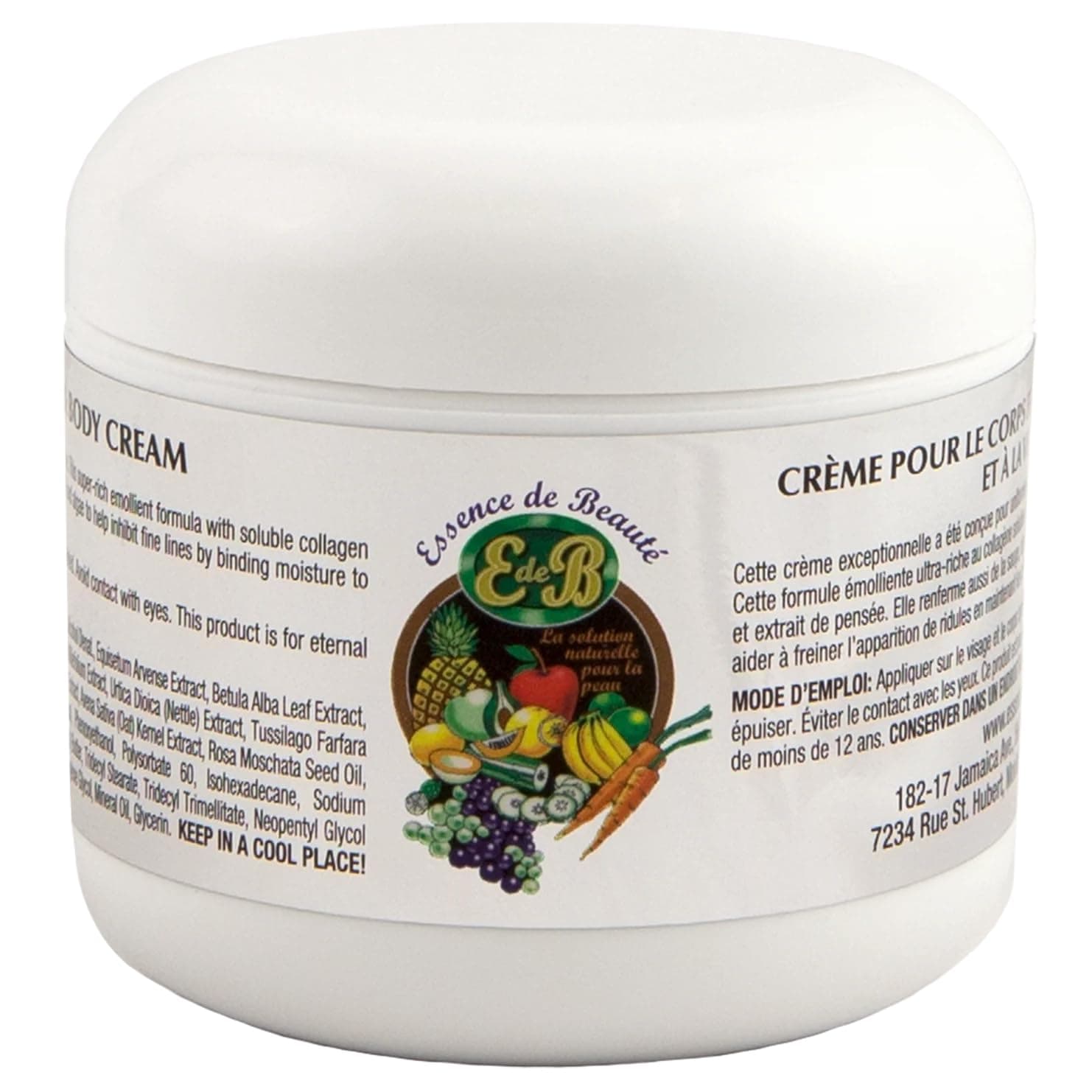 E de B ssenceaute Collagen + Vitamin Face & Body Cream, 4oz