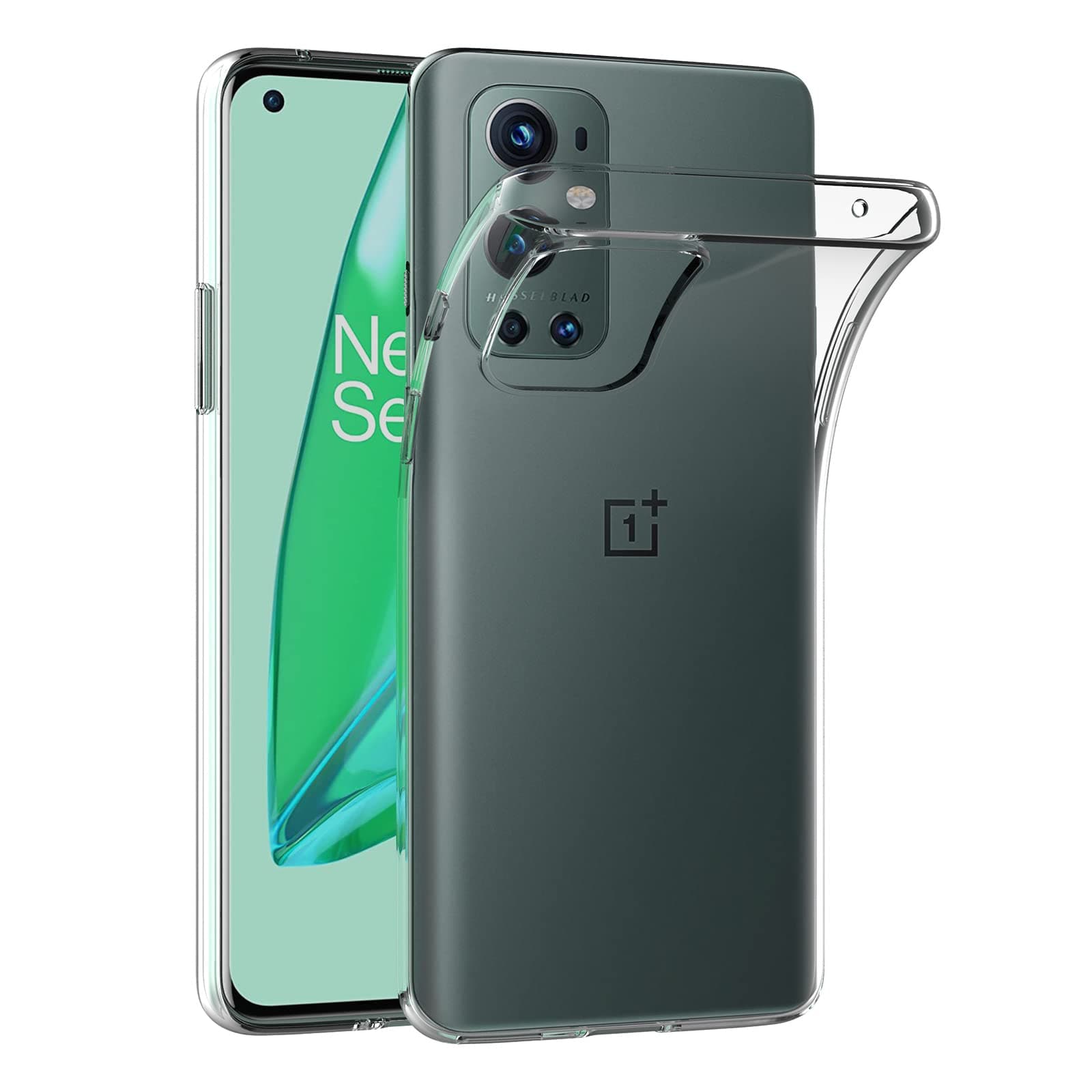 AICEK Compatible with OnePlus 9 Pro Case, Transparent Silicone Case for OnePlus 9 Pro Cover Bumper Clear Case