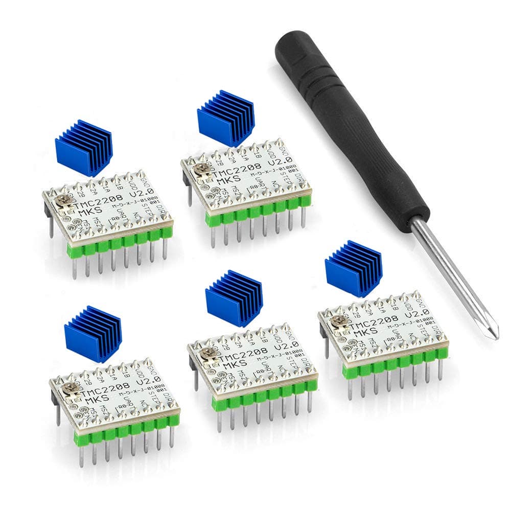 MKS TMC2208 V2.0 Stepper Motor Driver Ultra-Quiet/Low Heat for MKS SGen L V1.0/Gen L V2.0 /Robin E3D/SKR 1.3/1.4 Controller Board (5pcs)
