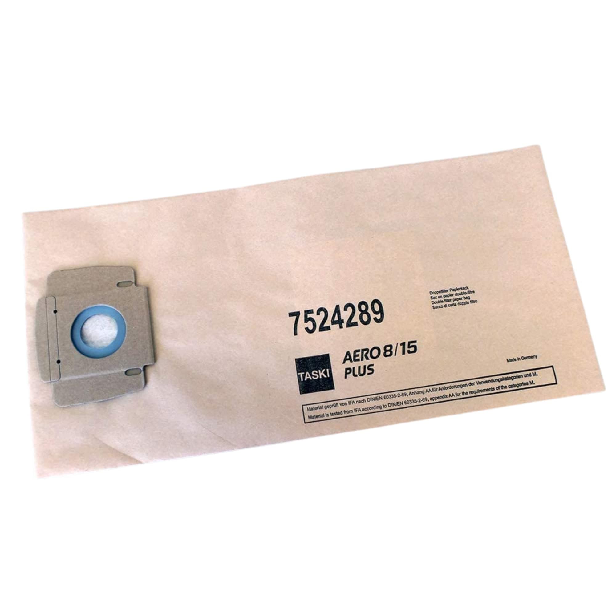 Taski D7524289 Aero 8/15 Plus Filter Paper Replacement Vacuum Bags, 10-Count