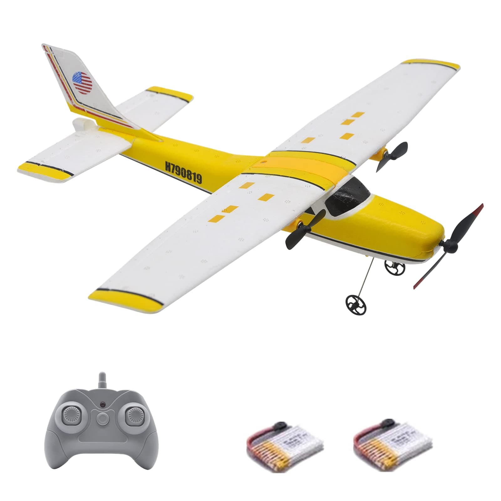 Landbow Remote Control Airplane - 2.4Ghz 2 Channel RC Airplane Ready to Fly,EPP Foam RC Plane Built in 6-Axis Gyro, Easy to Fly Remote Control Plane for Kids Boys Adult Beginner
