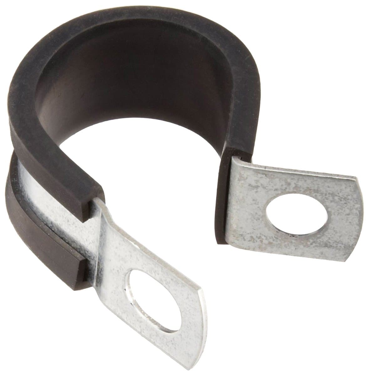 KMC Stampings COL Series Steel Loop Hose Clamp, Rubber Cushioned, 1" Clamp ID, 3/4" Band Width, 3/64"Band Thickness, Pack Of 25