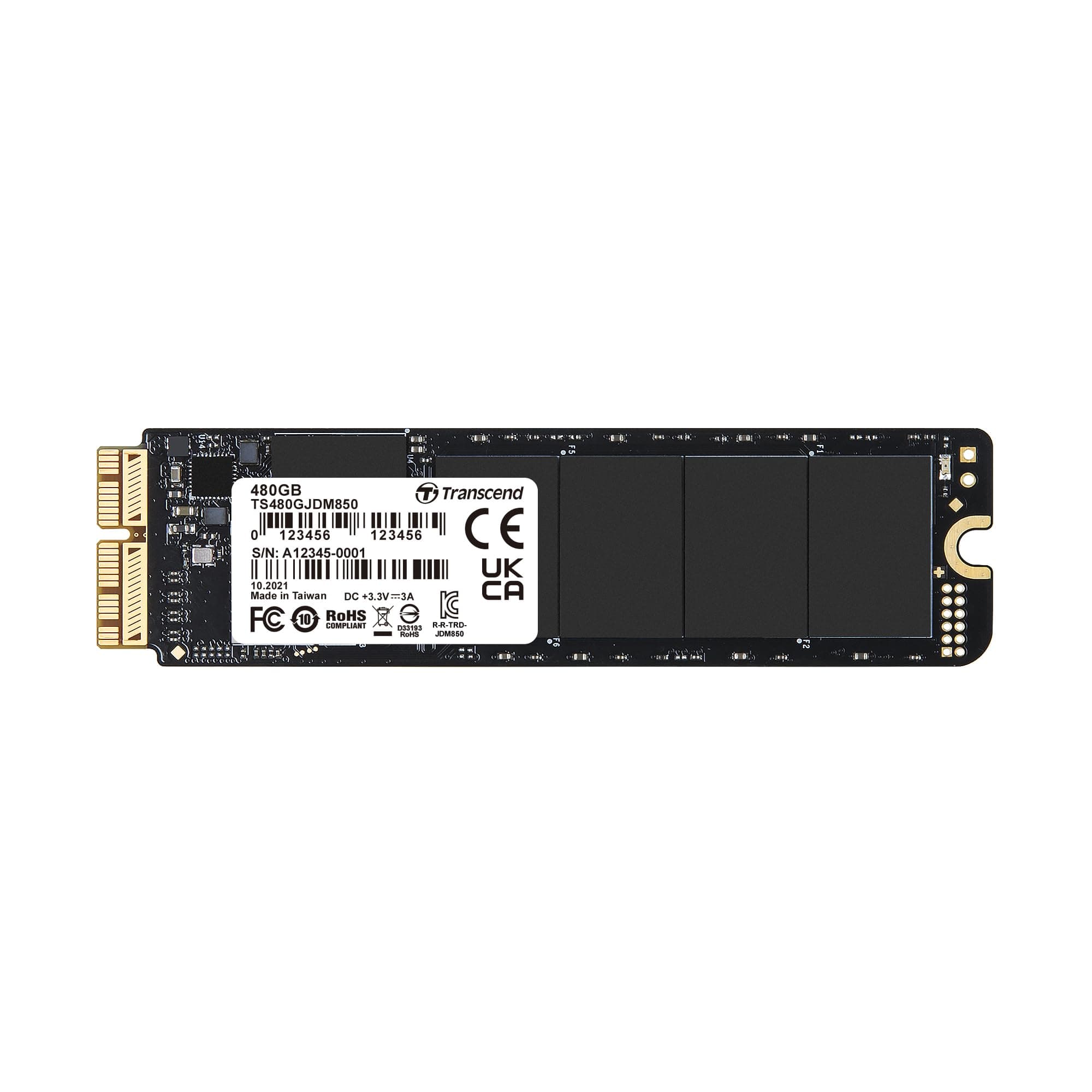 Transcend TS480GJDM850 480GB JetDrive 850 NVMe PCIe Gen3x4 SSD Solid State Drive