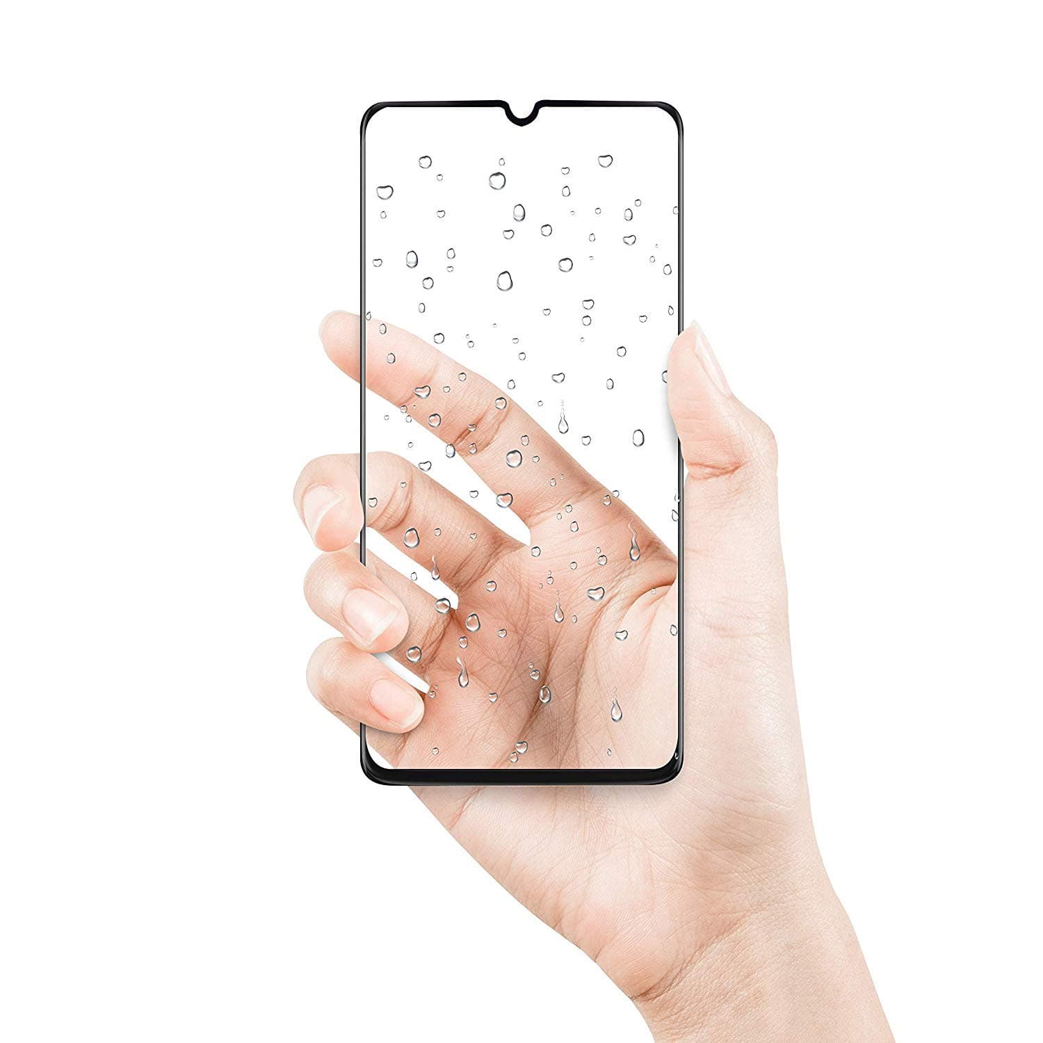 COOLBABY Screen Guard for Samsung Galaxy M30s / M30 / M31 / M21 / A30 / A30s / A50 / A50s Tempered Glass Screen Protector Full Glue Edge-to-Edge Gorilla Screen Protector - Black by Nice.Store.UAE