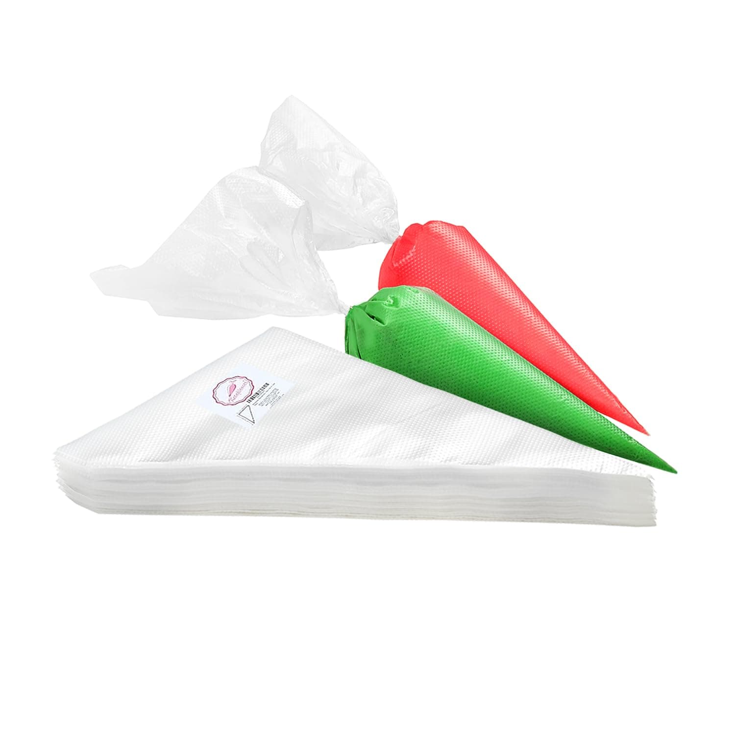 Keenpioneer Disposable Decorating and Pastry Bags 10â Pack of 100 (Clear, 25.4cm)