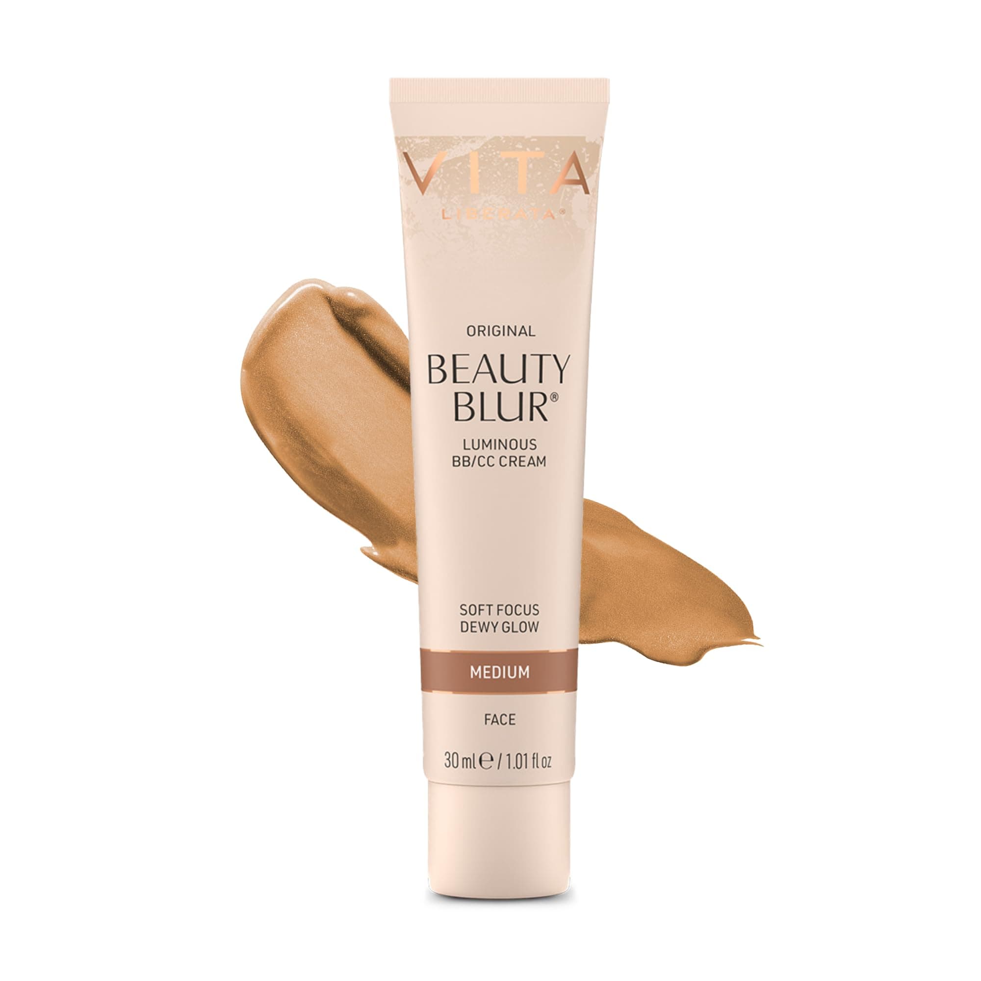 Vita Liberata Beauty Blur Face, CC Cream, Flawless Complexion, Radiant Glow, Evens Skin Tone, Full Coverage Foundation, Hydrating & Customizable, New Packaging
