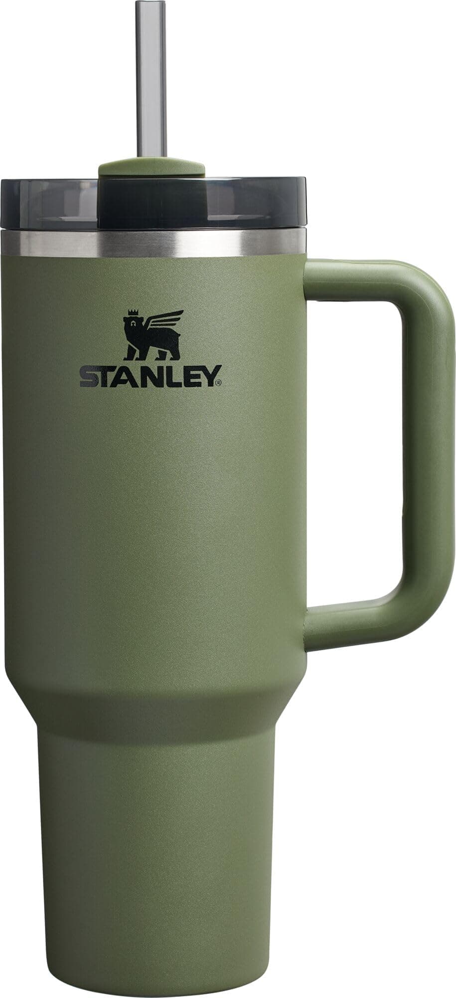 STANLEY Quencher H2.0 Tumbler with Handle and Straw 40 oz | Flowstate 3-Position Lid | Cup Holder Compatible for Travel | Insulated Stainless Steel Cup | BPA-Free | Dried Pine
